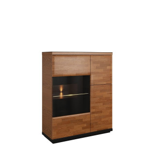 VERANO vysoká barová skrinka 1DS1D s osvetlením, pravé prevedenie