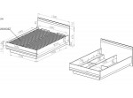 BLANCO 34, manželská posteľ 140x200 cm s úložným priestorom
