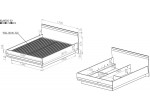 BLANCO 35, manželská posteľ 160x200 cm s úložným priestorom