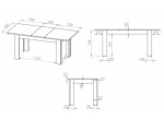 CLEVER ST14002, rozkladací jedálenský stôl v rozmere 140-180 x 82 cm