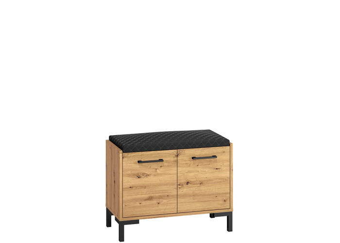 NEVIO 04, skrinka na topánky s čalúneným sedákom NEVIO 04, skrinka na topánky s čalúneným sedákom