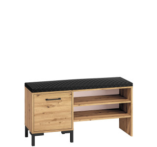 NEVIO 05, skrinka na topánky s čalúneným sedákom