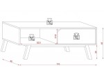 TOKIO dub craft zlatý/biela TK05, konferenčný stolík