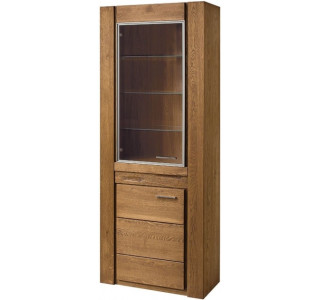 VELVET dub rustikal 10, vitrína, ľavá