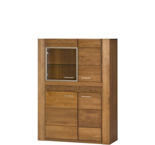 VELVET dub rustikal 15, vitrína