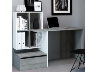 NEREO beton/biela, písací stolík