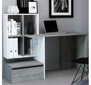 NEREO beton/biela, písací stolík