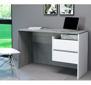 TULIO beton/biela, písací stolík