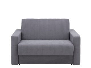 DOMO 2 sivá, rozkladacia pohovka na príležitostné spanie