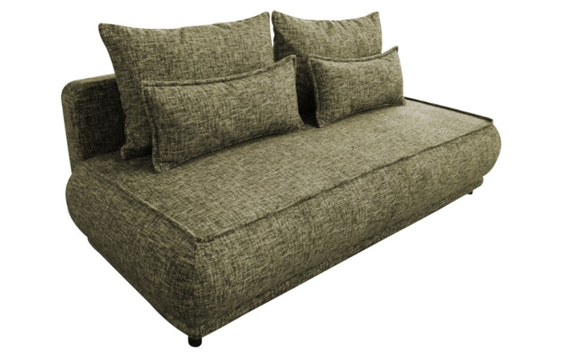 PAROS olivová, rozkladacia pohovka s úložným priestorom