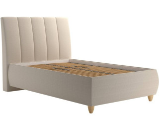 Blanar ALICE béžová, čalúnená posteľ 120x200 cm s úložným priestorom 