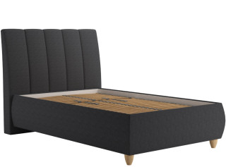 Blanar ALICE grafitová sivá, čalúnená posteľ 120x200 cm s úložným priestorom 