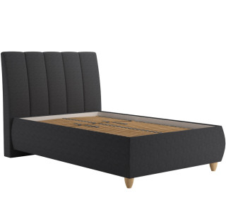 Blanar ALICE grafitová sivá, čalúnená posteľ 120x200 cm s úložným priestorom 