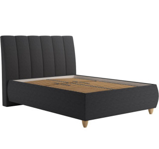 Blanar ALICE grafitová sivá, čalúnená posteľ 140x200 cm s úložným priestorom 