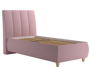 Blanar ALICE ružová, jednolôžková čalúnená posteľ 90x200 cm s úložným priestorom 