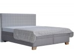 ELLA B sivá, vysoká posteľ s matracom, roštom a úložným priestorom 180x200 cm