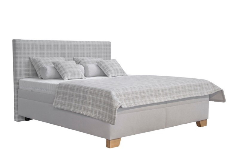 ELLA B krémová, vysoká posteľ s matracom a roštom 180x200 cm