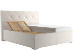 Blanar GELA krémová, manželská posteľ s úložným priestorom 180x200 cm