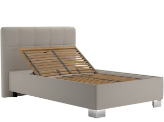 Blanar KELLY ENJOY béžová, jednolôžková čalúnená posteľ 90x200 cm s úložným priestorom 