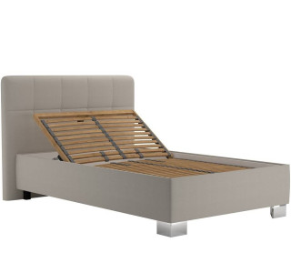 Blanar KELLY ENJOY béžová, jednolôžková čalúnená posteľ 90x200 cm s úložným priestorom 