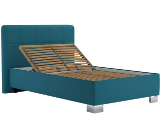 Blanar KELLY ENJOY tyrkysová, jednolôžková čalúnená posteľ 90x200 cm s úložným priestorom 