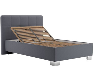Blanar KELLY sivá, čalúnená posteľ 120x200 cm s úložným priestorom 