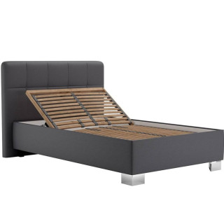 Blanar KELLY LOFT sivá ekokoža, čalúnená posteľ 120x200 cm s úložným priestorom 