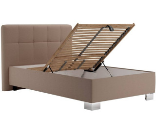 Blanar KELLY svetlohnedá, čalúnená posteľ 120x200 cm s úložným priestorom 