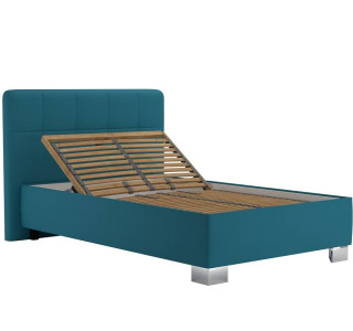 Blanar KELLY ENJOY tyrkysová, čalúnená posteľ 120x200 cm s úložným priestorom 