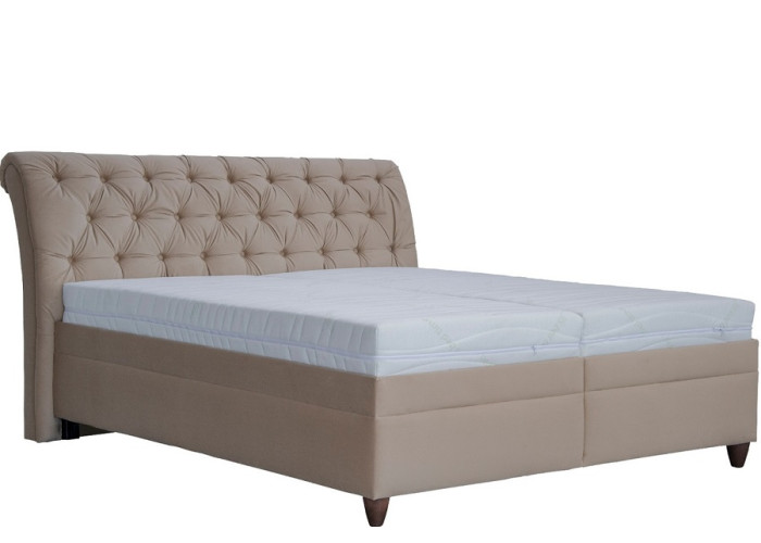 LINDA béžová, vysoká posteľ v rozmere 180x200 cm