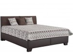 QUARTO hnedá, vysoká čalúnená posteľ s úložným priestorom 180x200 cm