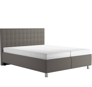 Blanar RUBY taupe hnedo-sivá, manželská posteľ s úložným priestorom 180x200 cm