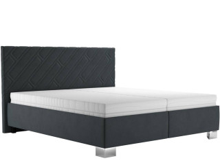 Blanar SYLVA antracitová sivá, manželská posteľ s úložným priestorom 180x200 cm