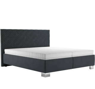 Blanar SYLVA antracitová sivá, manželská posteľ s úložným priestorom 180x200 cm