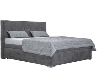 Blanar TRENT sivá, vysoká manželská posteľ s úložným priestorom 180x200 cm