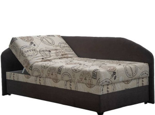 Blanar TURI 4 hnedá ľavá, čalúnená rohová posteľ 90x200 cm s roštom a matracom Blanar TURI 4 hnedá ľavá, čalúnená rohová posteľ 90x200 cm s roštom a matracom