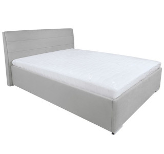 COSALA sivá, čalúnená posteľ 160x200 cm s úložným priestorom