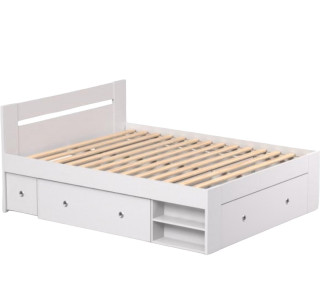 REA LARISA UP 160 biela, manželská posteľ 160x200 cm s úložným priestorom