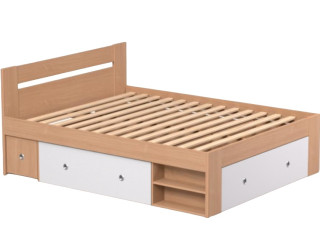 REA LARISA UP 160 buk + farebné čielko, manželská posteľ 160x200 cm s úložným priestorom