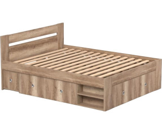 REA LARISA UP 160 dub canyon, manželská posteľ 160x200 cm s úložným priestorom