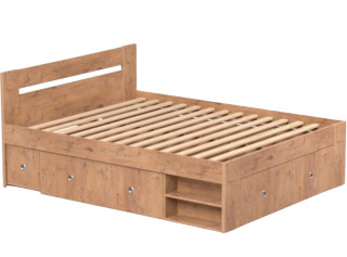 REA LARISA UP 160 dub lancelot, manželská posteľ 160x200 cm s úložným priestorom