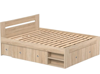 REA LARISA UP 160 dub bardolino, manželská posteľ 160x200 cm s úložným priestorom