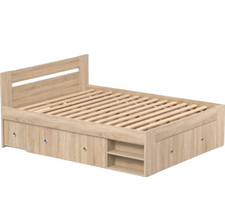 REA LARISA UP 160 dub bardolino, manželská posteľ 160x200 cm s úložným priestorom
