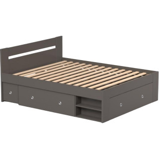 REA LARISA UP 160 šedý grafit, manželská posteľ 160x200 cm s úložným priestorom