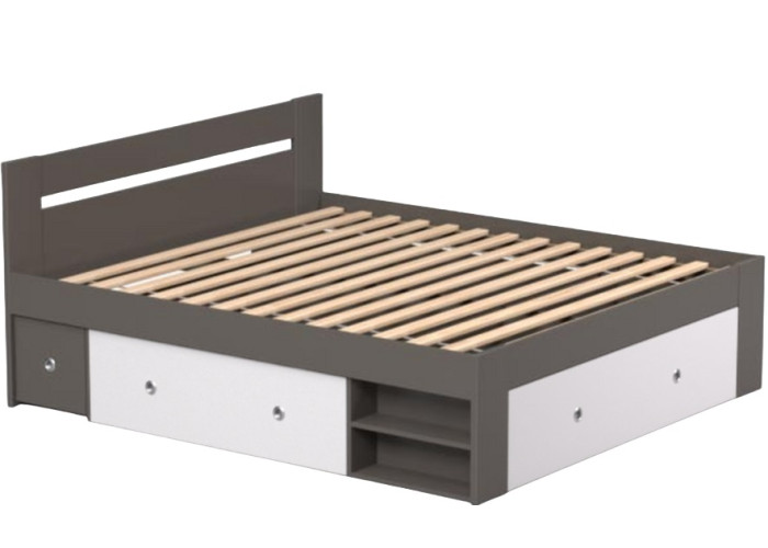REA LARISA UP 180 šedý grafit + farebné čielko, manželská posteľ 180x200 cm s úložným priestorom REA LARISA UP 180 šedý grafit + farebné čielko, manželská posteľ 180x200 cm s úložným priestorom