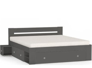 REA LARISA UP 180 šedý grafit, manželská posteľ 180x200 cm s úložným priestorom