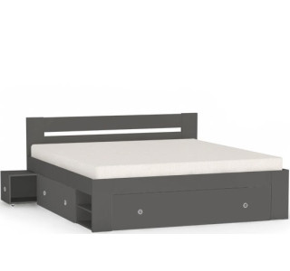 REA LARISA UP 180 šedý grafit, manželská posteľ 180x200 cm s úložným priestorom