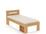 REA LARISA UP 90 buk + farebné čielko, jednolôžková posteľ 90x200 cm s úložným priestorom