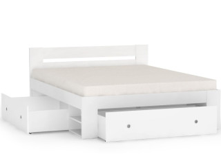 REA LARISA UP 180 biela, manželská posteľ 180x200 cm s úložným priestorom