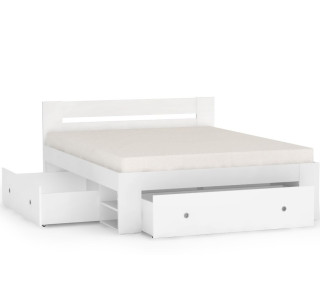 REA LARISA UP 180 biela, manželská posteľ 180x200 cm s úložným priestorom